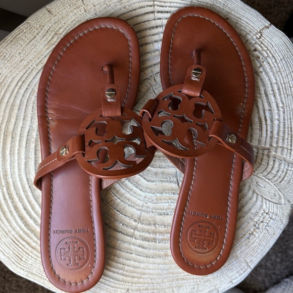 Tory Burch Miller Thong Women's Brown Sandal Size 8 - Picture 11 of 16